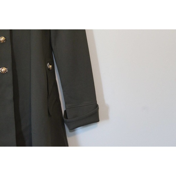 Joseph Ribkoff Military Style Jacket Knit Flare Coat Green Women's 14 H14740 - Picture 4 of 11